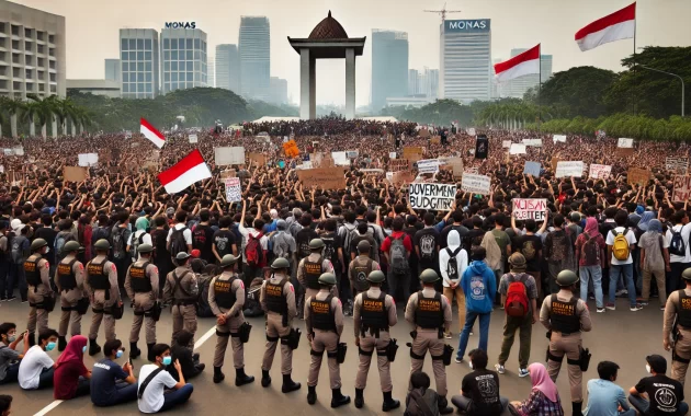 Demonstrasi ‘Indonesia Gelap’ Memanas! Mahasiswa Protes Demonstrasi ‘Indonesia Gelap’ Memanas! Mahasiswa Protes