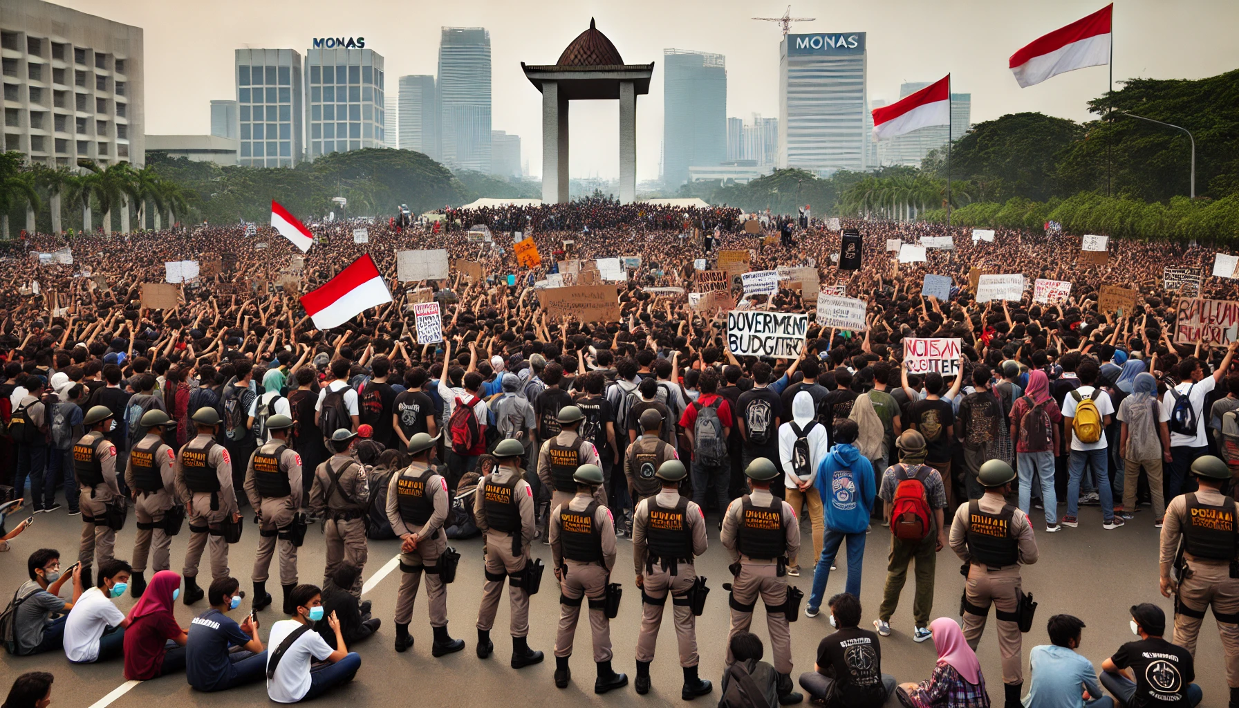 Demonstrasi ‘Indonesia Gelap’ Memanas! Mahasiswa Protes Demonstrasi ‘Indonesia Gelap’ Memanas! Mahasiswa Protes